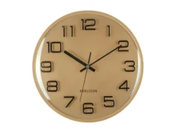Zegar ścienny złoty 3D NUMBERS, Ø 30,5 cm