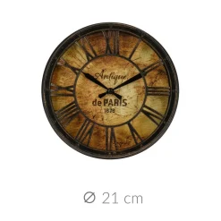 Zegar ścienny z rzymskimi cyframi, Ø 21 cm