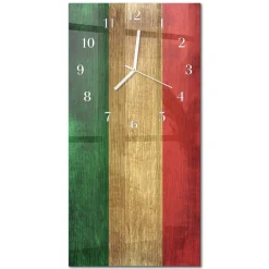 Zegar do kuchni 30x60 Flaga Włoska cichy mechanizm salon