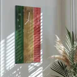 Zegar do kuchni 30x60 Flaga Włoska cichy mechanizm salon