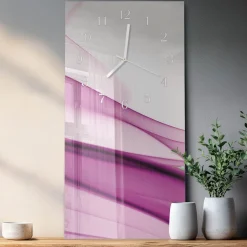 Zegar do salonu 30x60 Abstrakcja dekoracyjny na ścianę