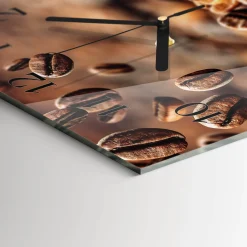 Zegar do salonu 30x30 Ziarna Kawy zegar ścienny