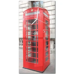 Zegar foto 30x60 Budka Telefoniczna design na ścianę