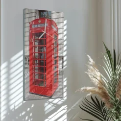 Zegar foto 30x60 Budka Telefoniczna design na ścianę
