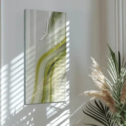 Zegar kuchenny 30x60 Abstrakcyjne Linie szklany ścienny