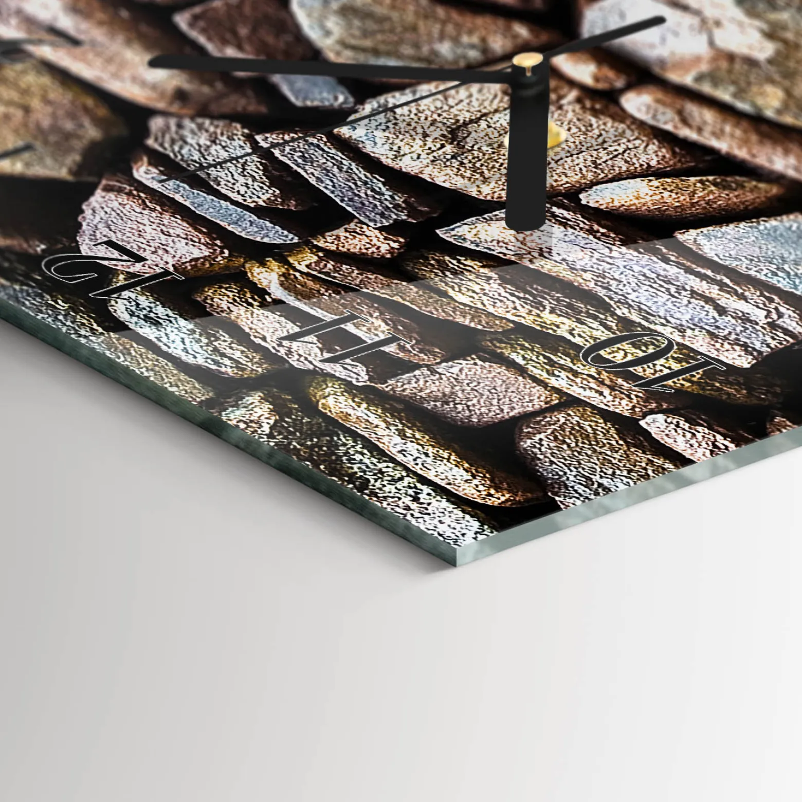 Zegar kuchenny 30x60 Mur Kamienny ozdobny ścienny