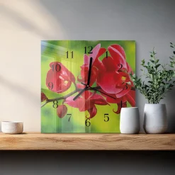 Zegar loft 30x30 Orchidea nowoczesny na ścianę
