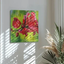Zegar loft 30x30 Orchidea nowoczesny na ścianę