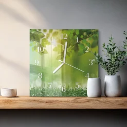 Zegar na ścianę 30x30 Wiosna ozdobny ścienny