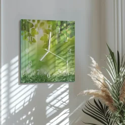 Zegar na ścianę 30x30 Wiosna ozdobny ścienny