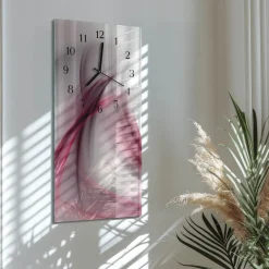 Zegar na szkle 30x60 Abstrakcja dekoracyjny do salonu
