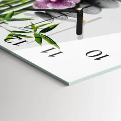 Zegar natura 30x30 Kamienie Orchidei design na ścianę