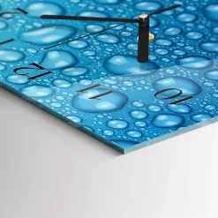 Zegar natura 30x60 Kropla Wody design na ścianę