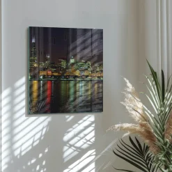Zegar ostry 30x30 Horyzont dekoracyjny do salonu