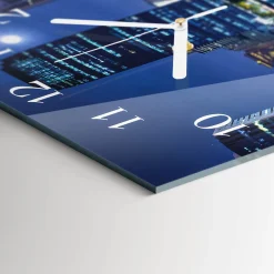 Zegar ostry 30x30 Noc w Mieście nowoczesny na ścianę