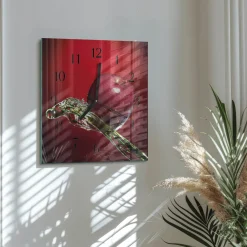 Zegar owoc 30x30 Jabłko zielone owoce natura liść świeże kuchnia