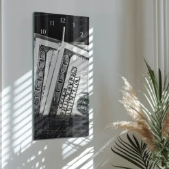 Zegar ozdobny 30x60 Banknoty ozdobny ścienny