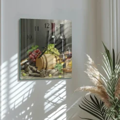 Zegar ozdobny 30x30 Winogrona do Wina nowoczesny na ścianę