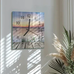 Zegar premium 30x30 Jezioro dekoracyjny na ścianę