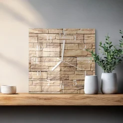 Zegar premium 30x30 Klinkier dekoracyjny na ścianę