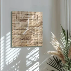 Zegar premium 30x30 Klinkier dekoracyjny na ścianę