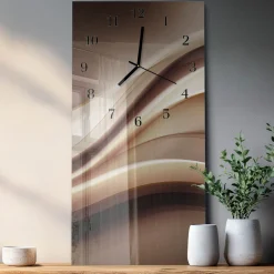 Zegar szklany 30x60 Wzór zegar ścienny