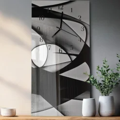 Zegar szklany 30x60 Wzór zegar ścienny