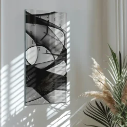 Zegar szklany 30x60 Wzór zegar ścienny