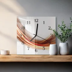Zegar wzór 30x30 Abstrakcyjne Linie nowoczesne grafika 3D design