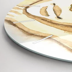 Zegar ze szkła ścienny Portret kobiety fi30