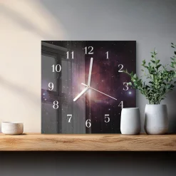 Zegar z grafiką 30x30 Przestrzeń nowoczesny na ścianę