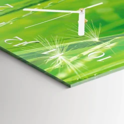 Zegar zielony 30x30 Trawa natura ekologia cichy mechanizm foto