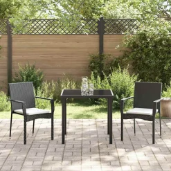 Zestaw Mebli Ogrodowych Stół Krzesła Rattan Poduszki Na Balkon Na Patio