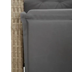Zestaw mebli ogrodowych technorattan beż stół krzesła na taras ogród balkon