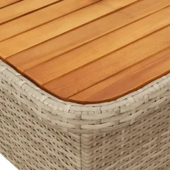 Zestaw mebli ogrodowych technorattan beż stół krzesła na taras ogród balkon