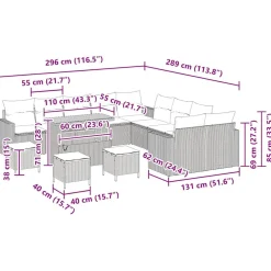 Zestaw Mebli Ogrodowych Wypoczynkowy Sofy Stolik Podnóżek Rattan Na Balkon