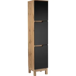 Zestaw Łazienkowy 80cm 2D Alma Dąb Wotan / Czarny Mat