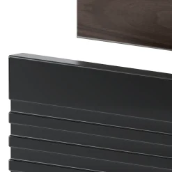 Zestaw Łazienkowy 120cm Szafka z Umywalką Czarny Mat / Orzech Avella