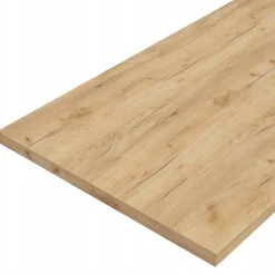 Zestaw Łazienkowy Szafka Czarna Wisząca Połysk MDF + Blat Dąb Złoty 60 cm