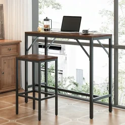 Zestaw barowy stół kuchenny+2 krzesła industrialny loft