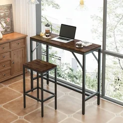 Zestaw barowy stół kuchenny+2 krzesła industrialny loft