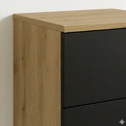 Zestaw do Łazienki 100cm Szafka Blat Regał Dąb Artisan / Czarny