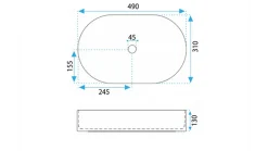 Zestaw do Łazienki 80cm Szafka Blat Regał Umywalka Dąb Artisan / Biały