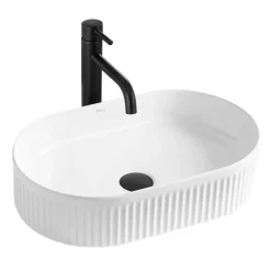 Zestaw do Łazienki 80cm Szafka Blat Regał Umywalka Dąb Artisan / Biały
