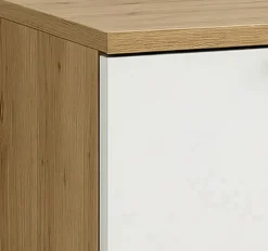 Zestaw do Łazienki 80cm Szafka Blat Regał Umywalka Dąb Artisan / Biały