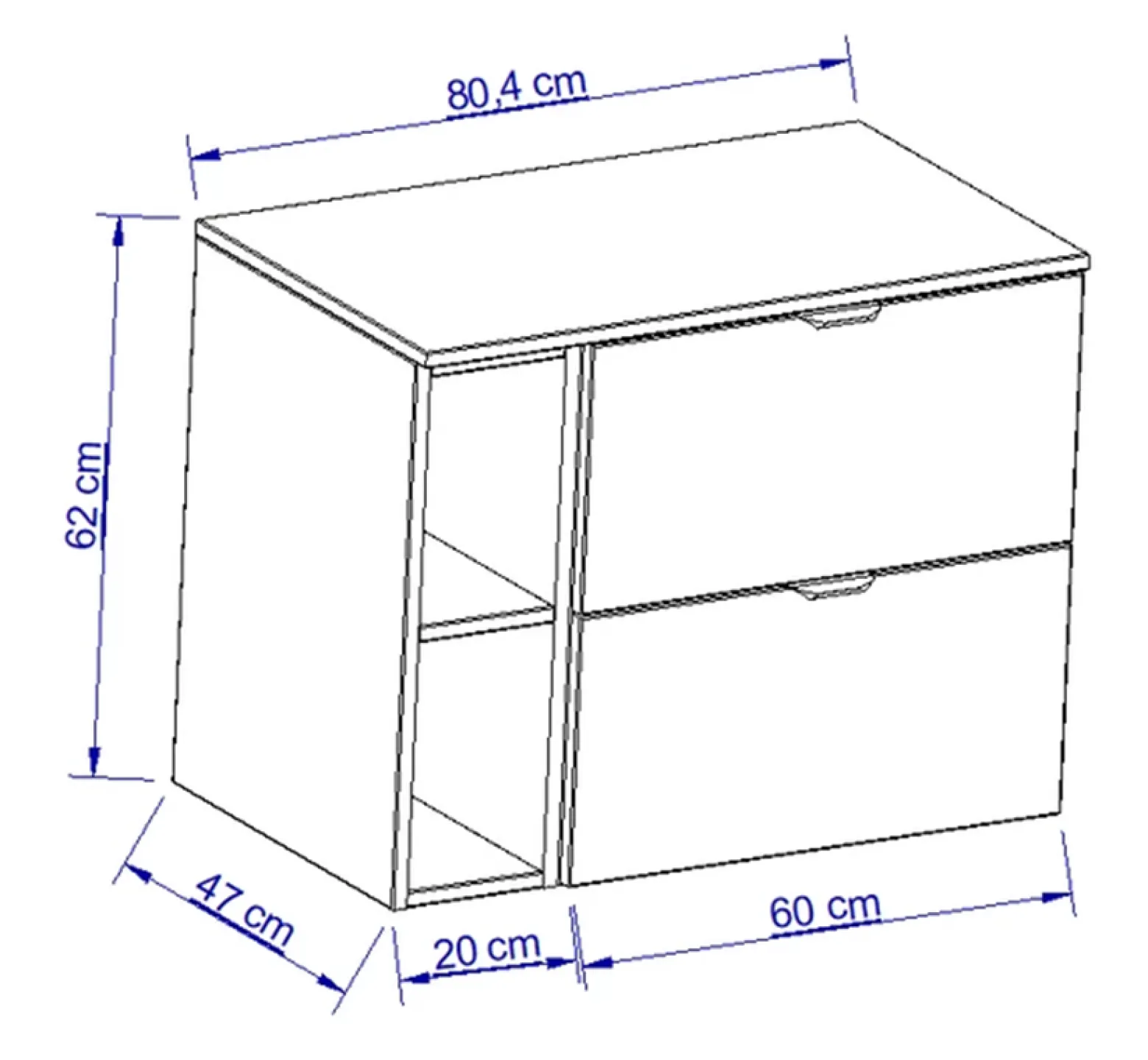 Zestaw do Łazienki 80cm Szafka Blat Regał Umywalka Dąb Artisan / Biały