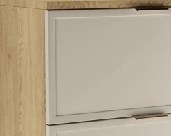 Zestaw do Łazienki 120cm Szafka Blat Słupek Fronty Ramka Cremona/Kaszmir