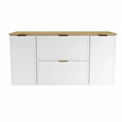 Zestaw do Łazienki 120cm Szafka z Blatem 2D2S Słupek Fronty Ramka