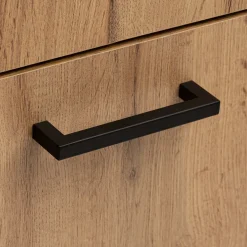 Zestaw do Łazienki 60cm Szafka z Umywalką Słupek 50cm Lustro Dąb Wotan