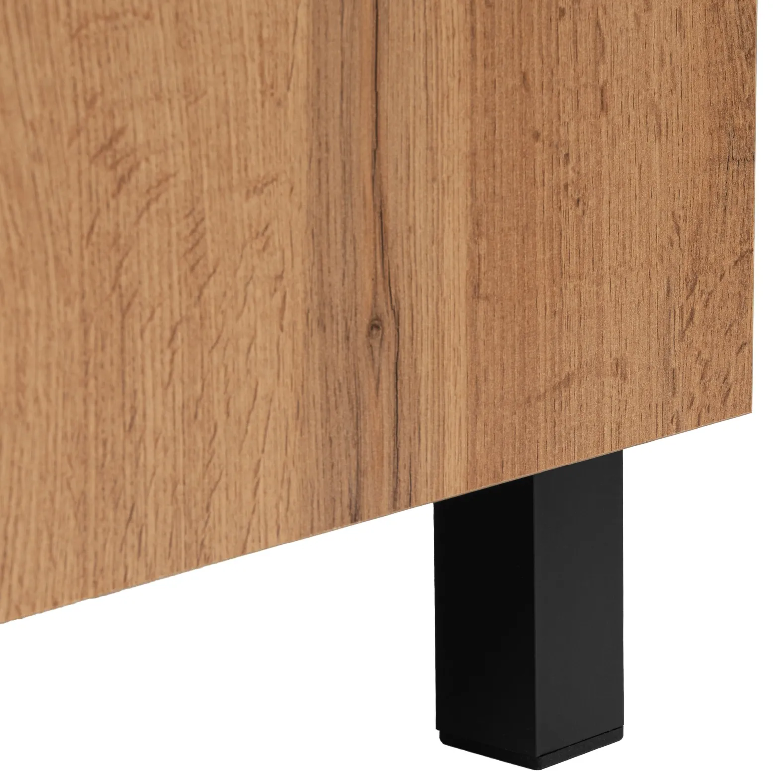 Zestaw do Łazienki 60cm Szafka z Umywalką Słupek 50cm Lustro Dąb Wotan